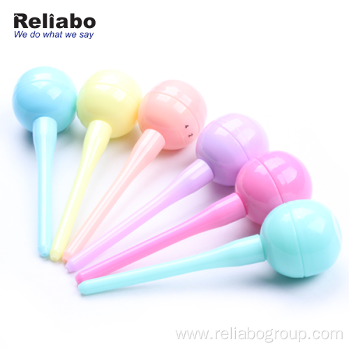 Label Round Ball Shape Multicolor Highlighter Pen